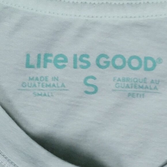 Life is Good Light Green Short Sleeve Crew Neck Bee 🐝Positive Tee - S - Picture 7 of 7